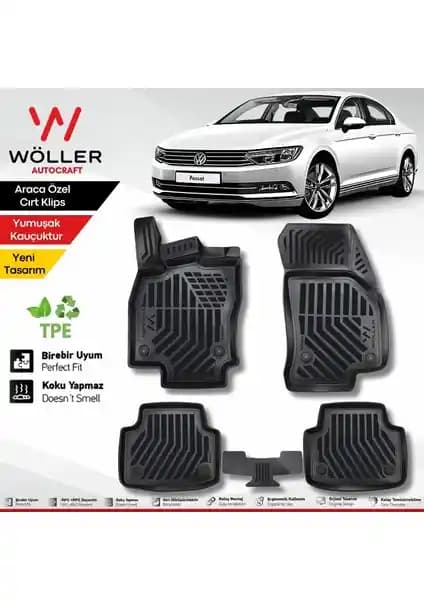 Wöller VW Passat B8 Paspasları: Dayanıklı ve Hijyenik Araç İçin Uygun Seçenekler