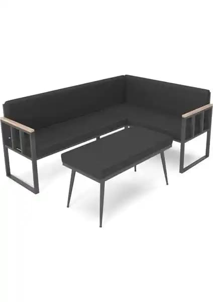 Wood House Poli Bahçe Köşe Takımı: Dayanıklı ve Konforlu Dış Mekan Oturma Alanı