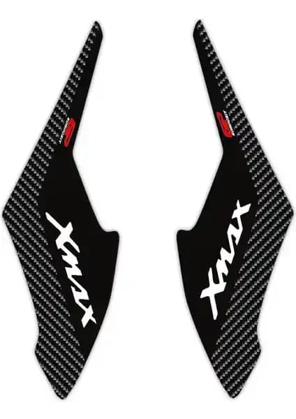 Yamaha XMAX 2018-2022 Modeli İçin GP Kompozit Siyah-Karbon Yan Pad Seti