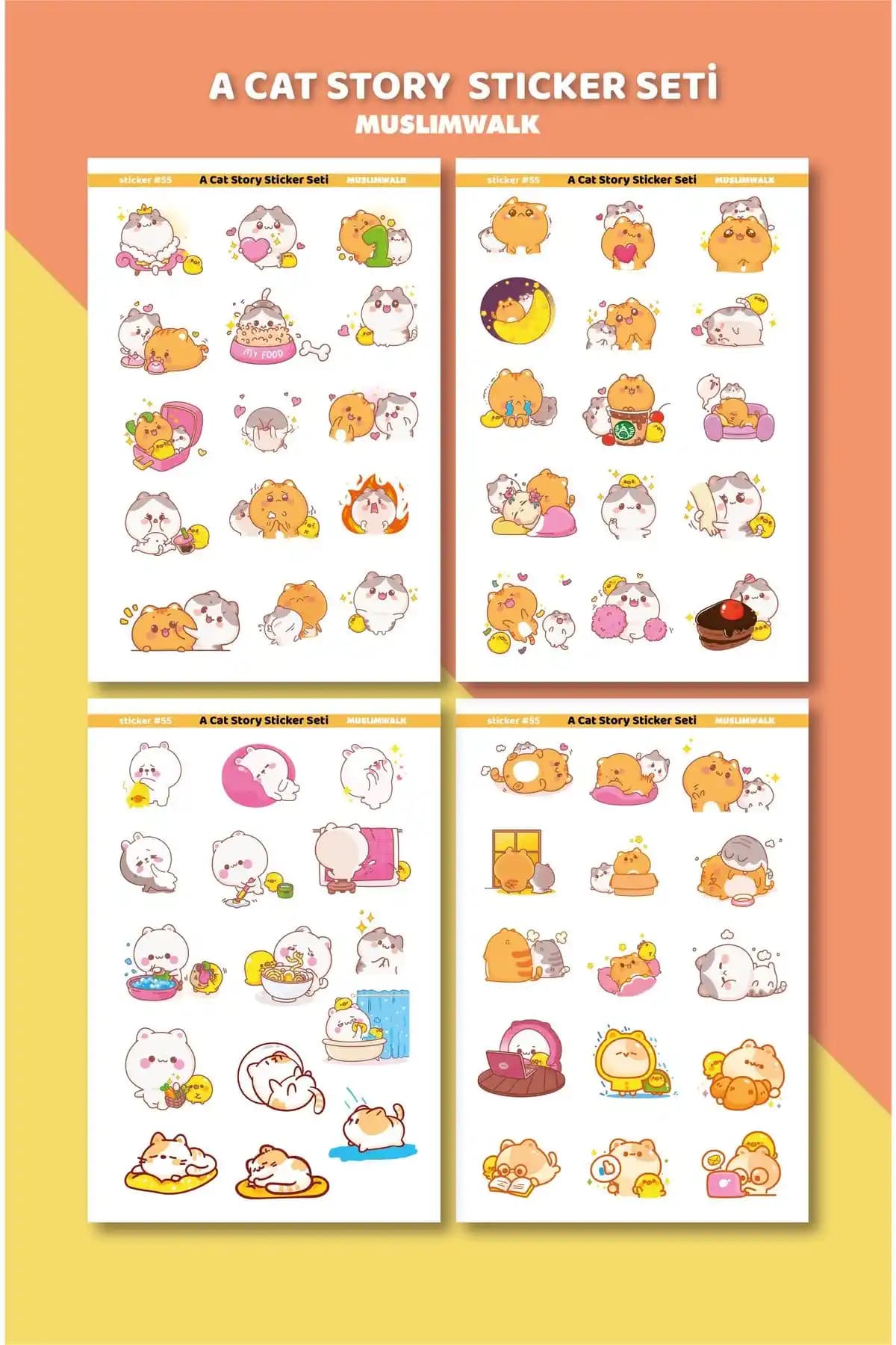 MuslimWalk Sticker Setleri Karşılaştırması: A Cat Story ve My Life Ürünlerinin Özellikleri