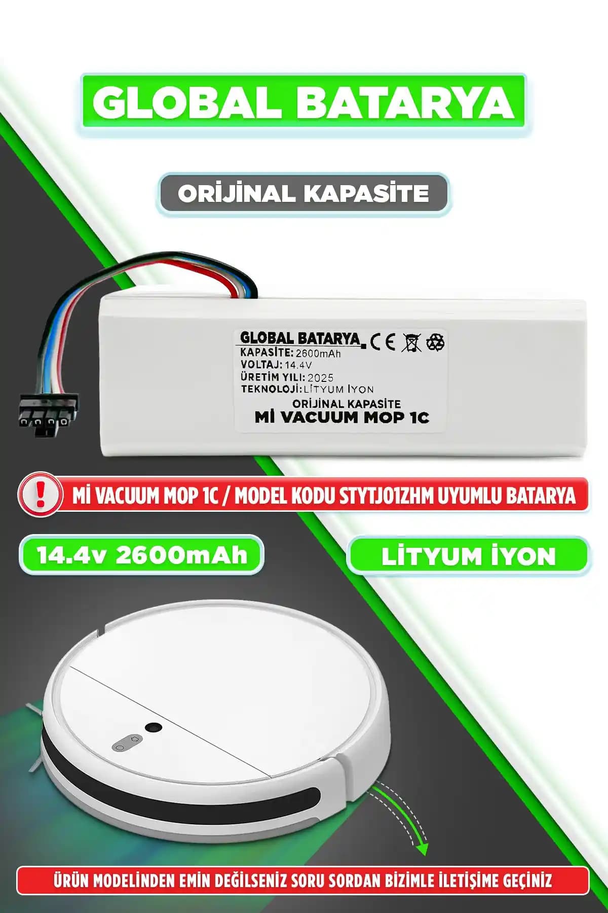 Xiaomi Mi Vacuum Mop 1c Batarya Karşılaştırması: GLOBAL ve Micron Modellerinin Özellikleri