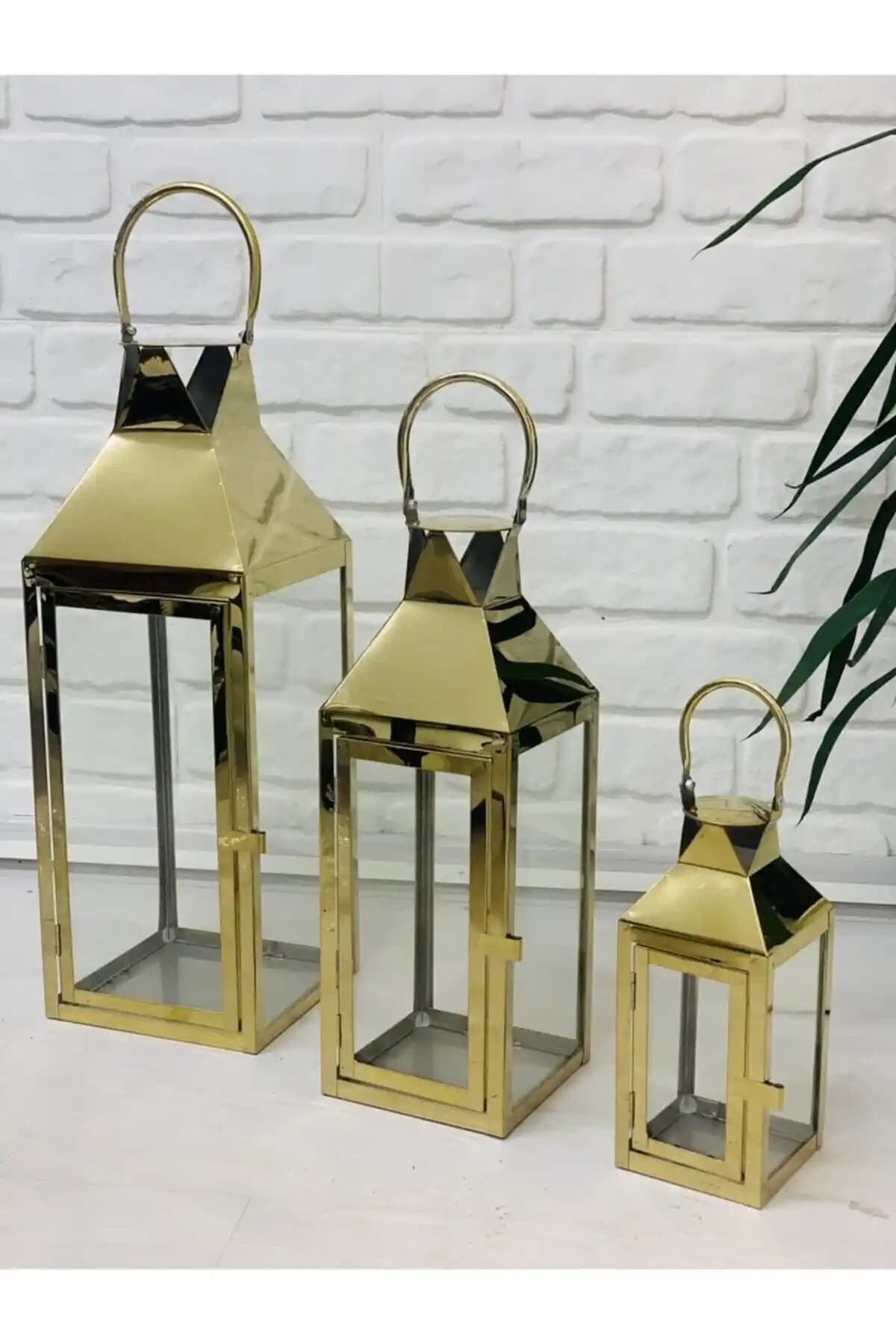 3'lü Fener Mumluklar ile Evinize Zarafet Katın Dekorasyon ve İşlevsellik Bir Arada