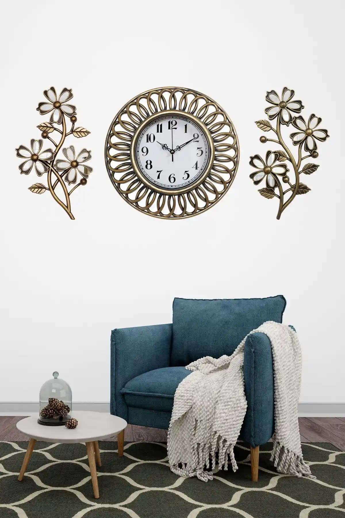 3’lü Aynalı Duvar Saatleri ile Modern ve Şık Dekorasyon Çözümleri