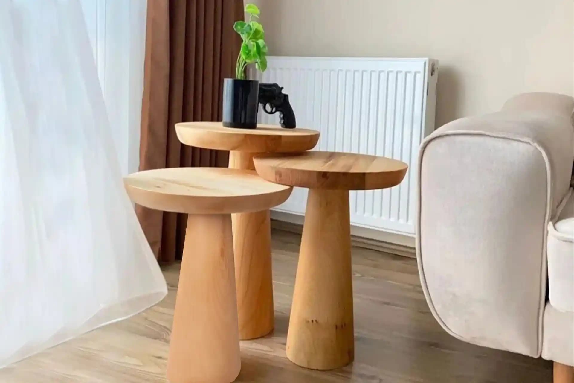 Ahşap Mantar Sehpa ile Doğal ve Şık Dekorasyon Çözümleri