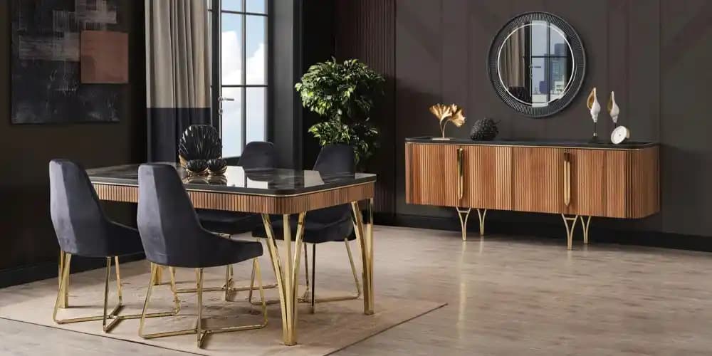 Alina Yemek Odası Koleksiyonu Modern ve Şık Tasarımlarla Dekorasyonunuza Yenilik Katar