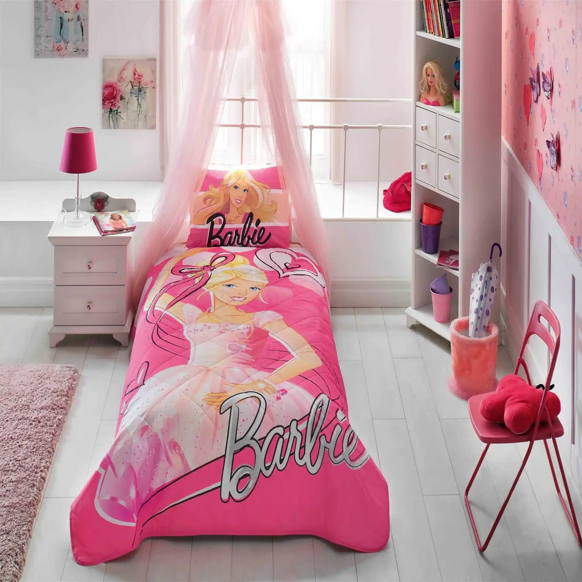Barbie Temalı Çocuk Yatak Odası Dekorasyonu İçin İlham Verici Tasarım Önerileri