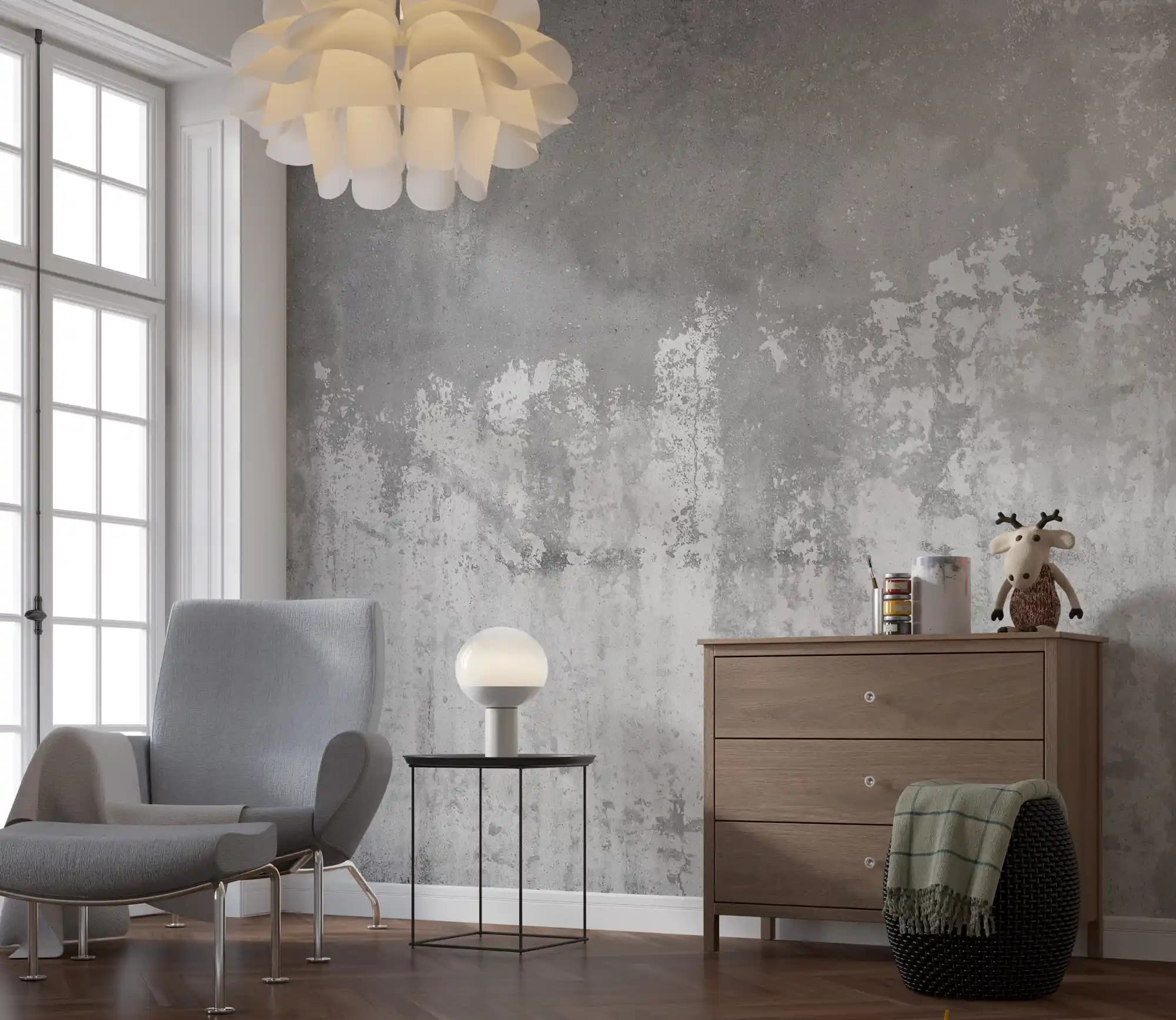 Eskitme Beton Duvar Kağıdı ile Mekanlara Modern ve Vintage Dokunuşlar