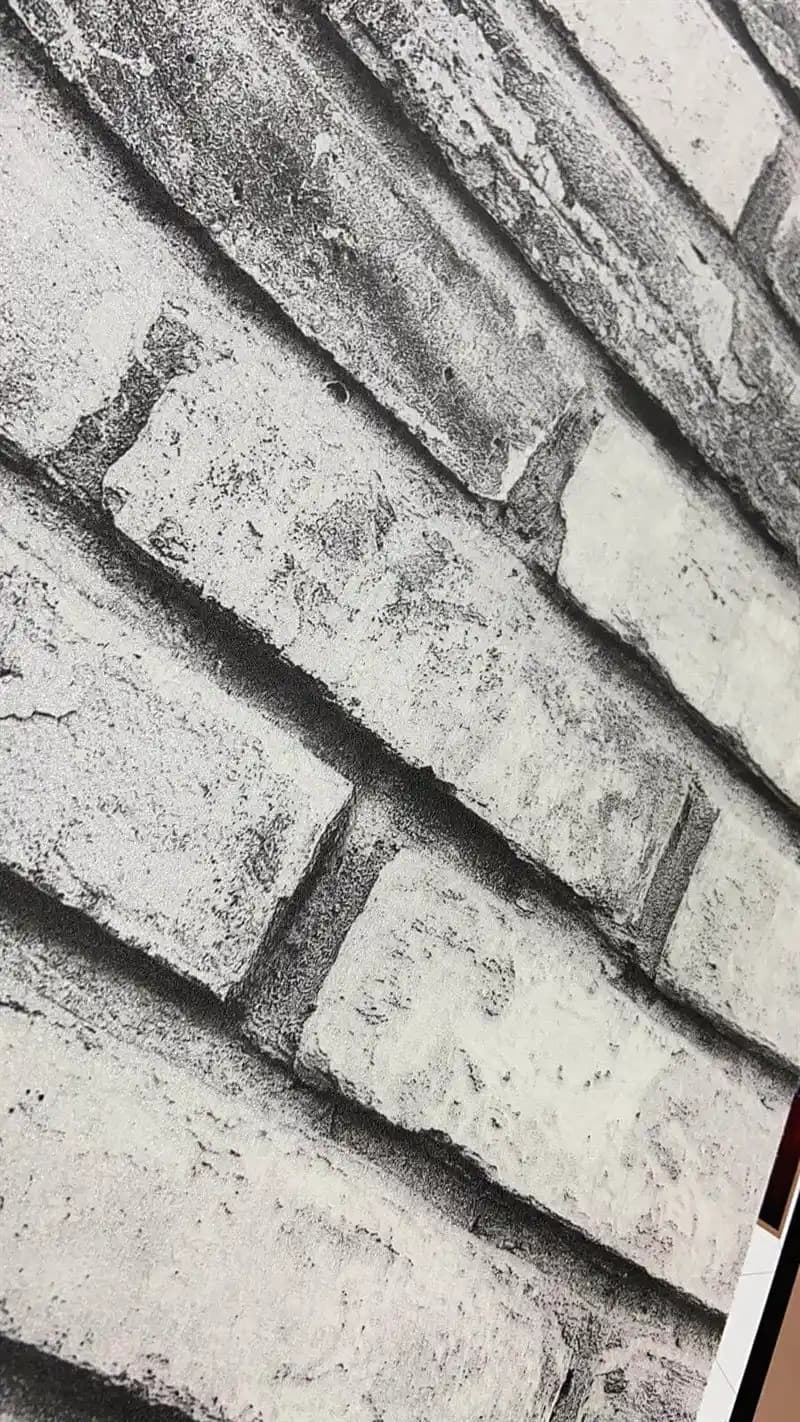 Gri Tuğla Desenli Duvar Kağıdıyla Modern ve Şık Dekorasyon Fikirleri