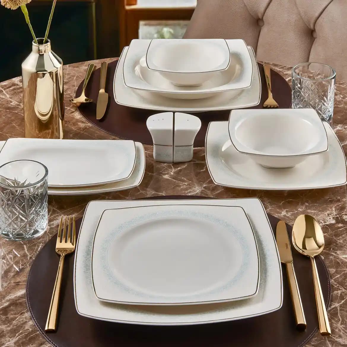 Güral Porselen 12 Kişilik Yemek Takımı ile Şık ve Dayanıklı Sofralar Yaratın