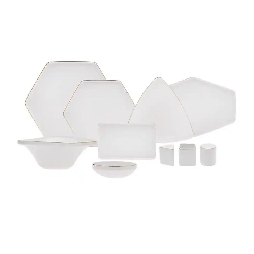 Karaca Streamline Geo 59 Parça 12 Kişilik Modern Yemek Takımıyla Sofralarınıza Şıklık Katın