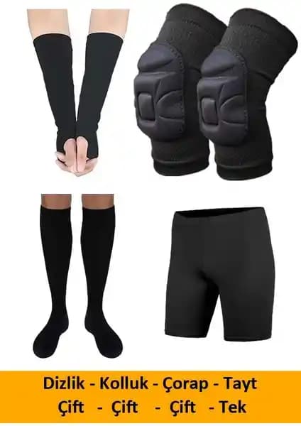 Liggo Voleybol Dizliği Kolluk Tayt Çorap Seti ve Voleybol Elliği 2li Set Karşılaştırması