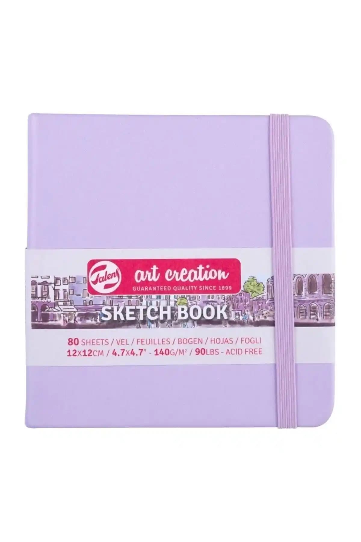 Art Creation Talens 12x12 Sketch Book Violet: Yüksek Kaliteli Taşınabilir Çizim Defteri
