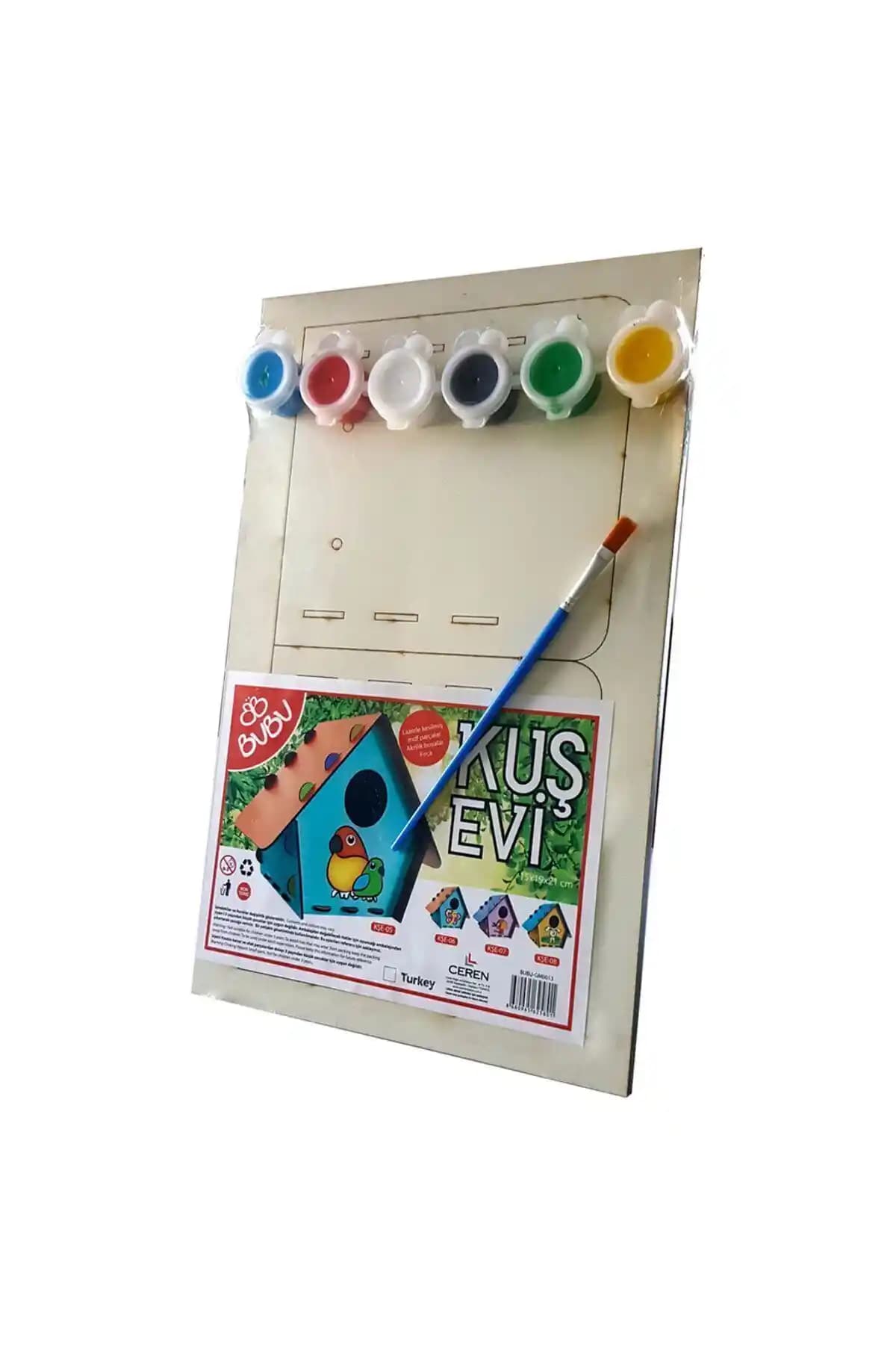 Bubu Bu-bu Kuş Evi Ahşap Boyama Seti ile Yaratıcı ve Eğlenceli Hobi Deneyimi