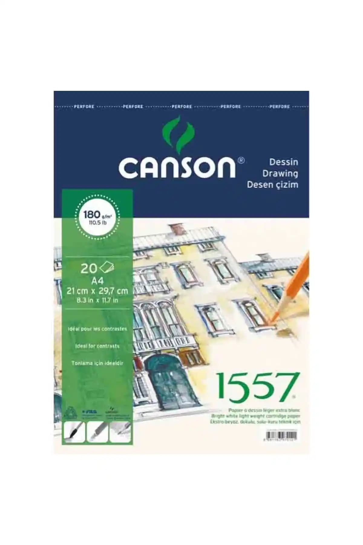 Canson A4 1557 Resim Defteri: Yüksek Kaliteli Eskiz ve Karalama İçin Uygun Seçenek