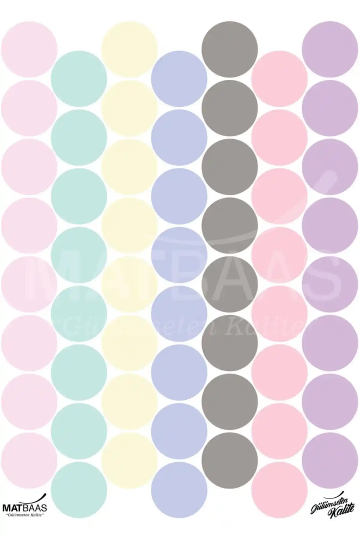 Colortouch 224 Adet Renkli Yuvarlak Sticker Seti Çeşitli Projeler İçin Uygun