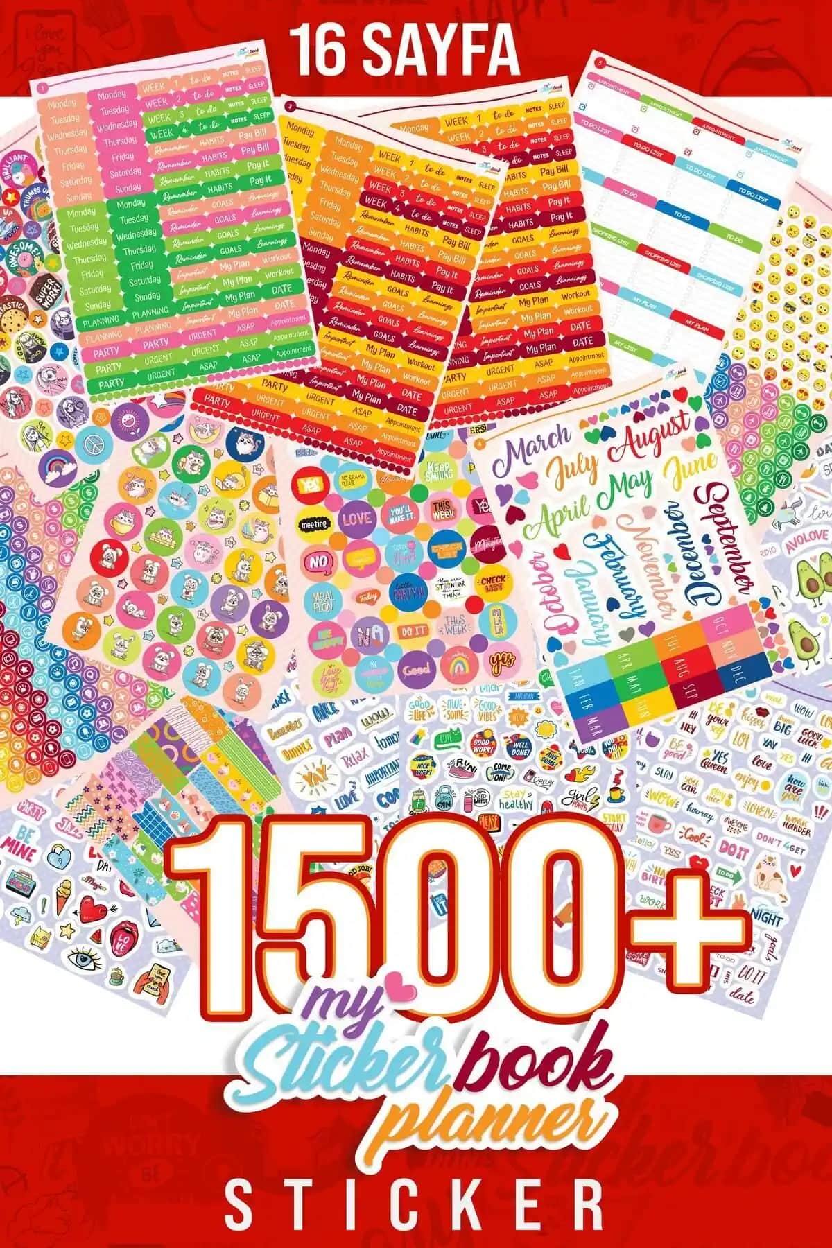 Colortouch Planlayıcı Çıkartma Kitabı Yaratıcılığı ve Organizasyonu Bir Arada Sunar