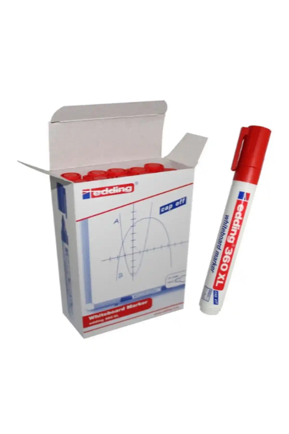 Edding 360 XL Kırmızı Tahta Kalemi 10'lu Set Yüksek Kalite ve Kullanım Kolaylığı