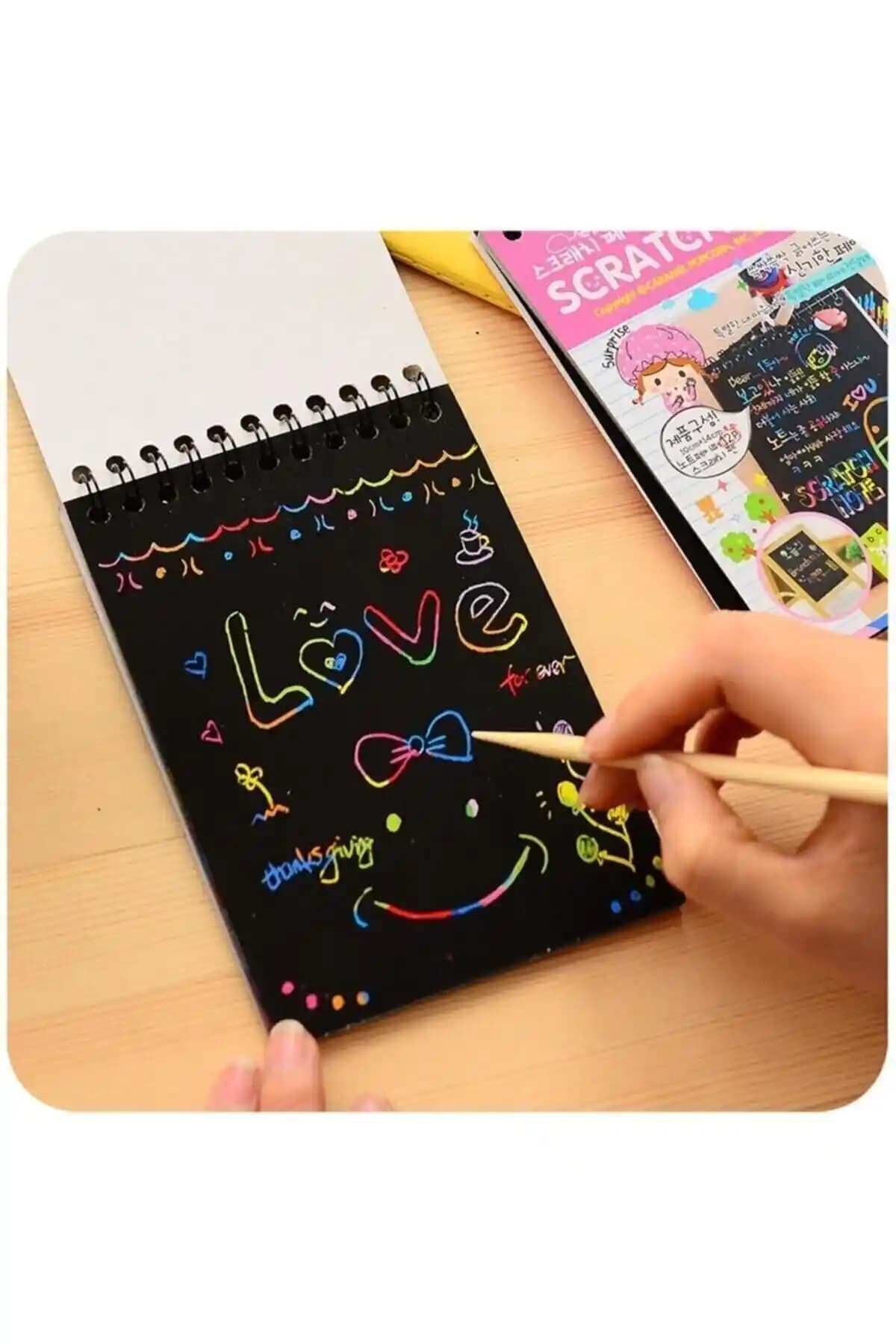 Genel Markalar Siyah Kazıma Kağıdı A5 Büyük Boy, Dayanıklı ve Şık Tasarım