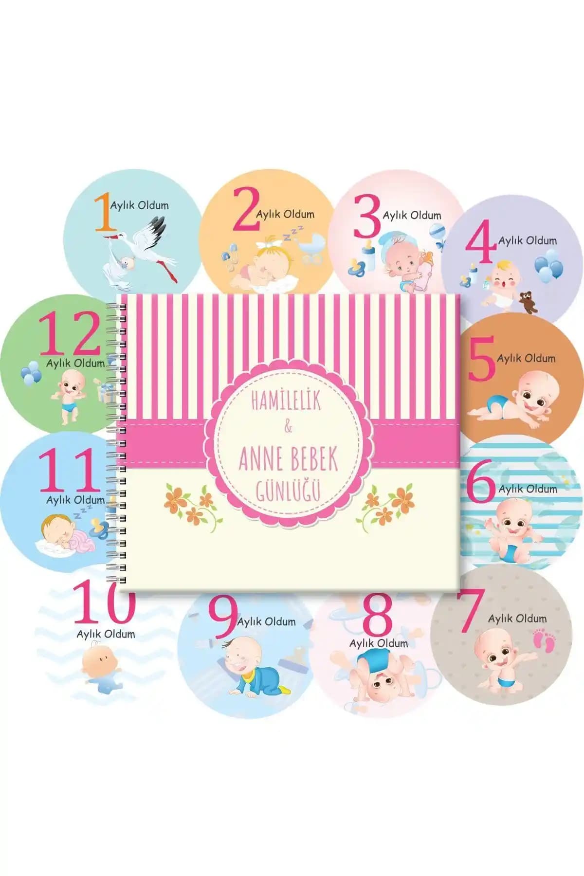 Hamilelik ve Anne-Bebek Günlüğü: Anlamlı Anılar İçin Dayanıklı ve Renkli Defter