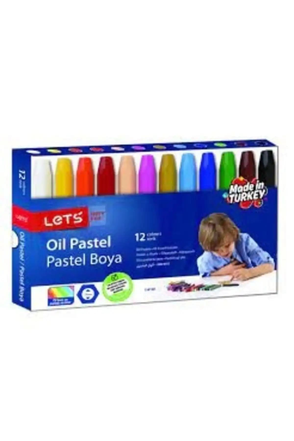 Lets Pastel Boya Kutu 12 Renk ile Çocuklar ve Eğitim İçin Renkli Sanat Malzemeleri