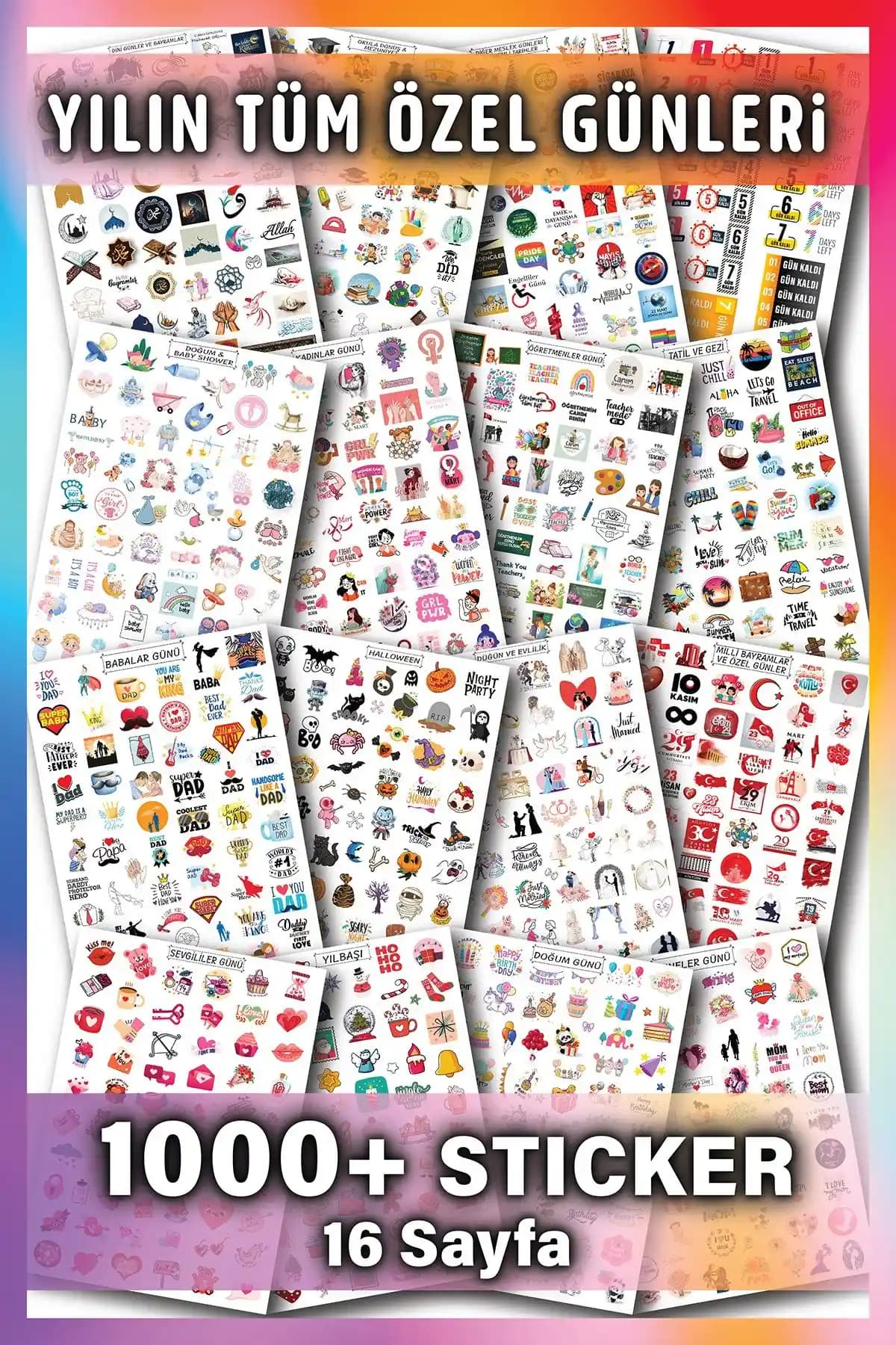 NeoPrint 1000 Adet Sticker Seti ile Planlama ve Dekorasyon Çözümleriniz Artık Daha Renkli ve Pratik