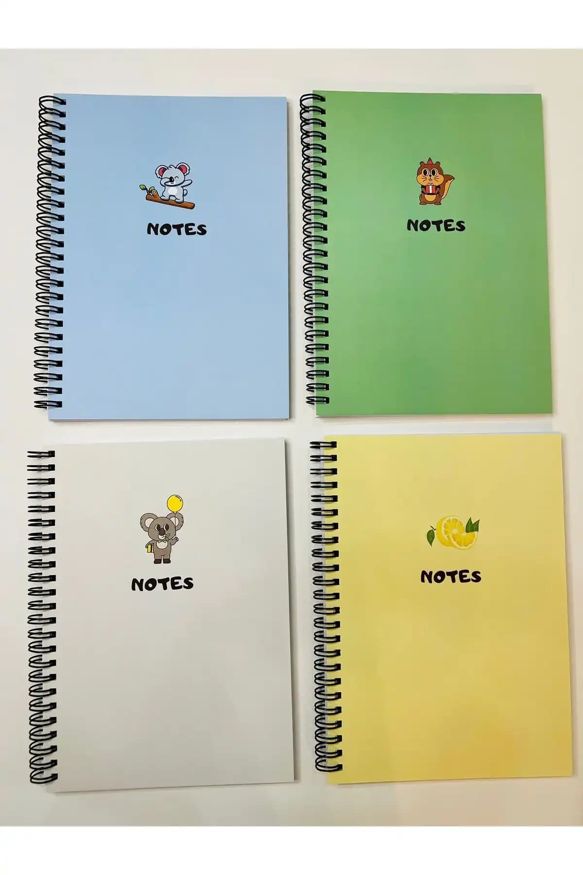 Notes Ada 4'lü Çizgisiz Defter Seti: Şık ve Fonksiyonel Günlük Kullanım İçin