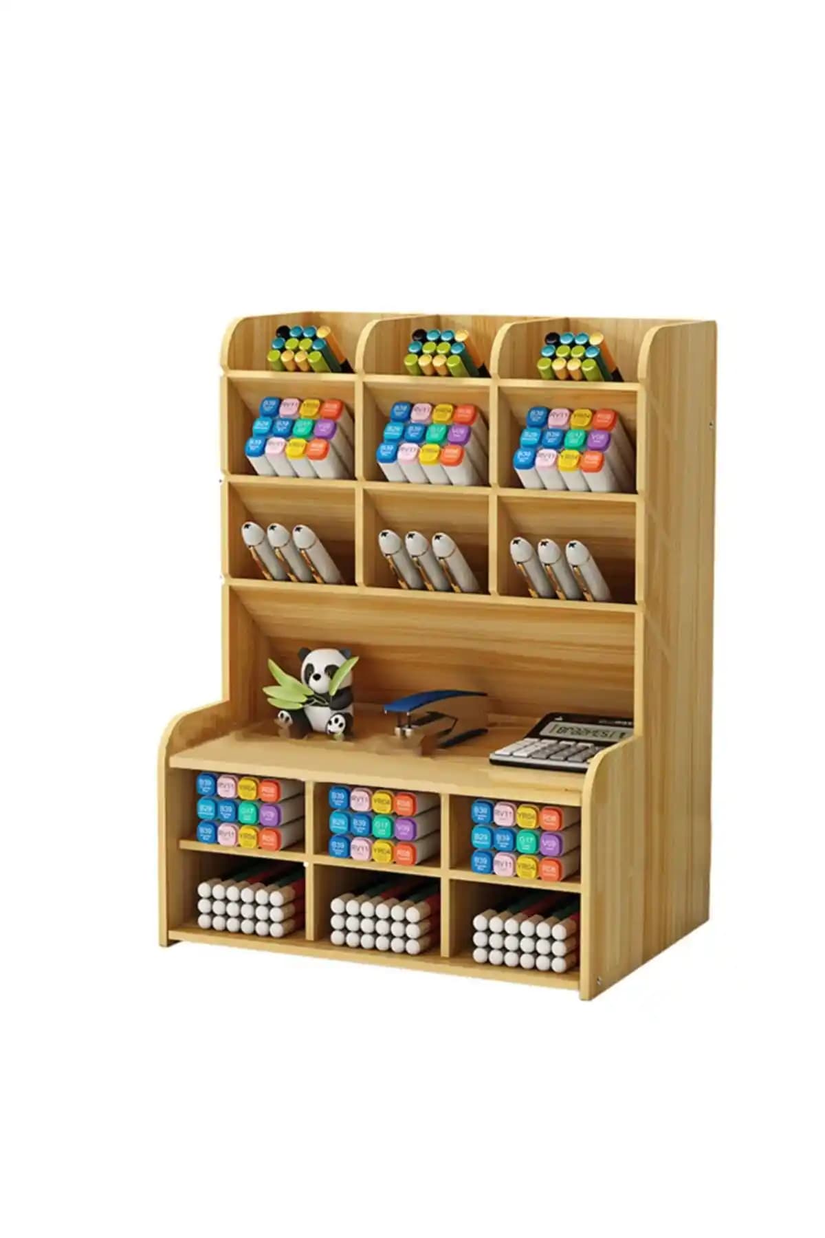 Notpa Çapraz 9+9 Raflı Masaüstü Kalemlik Organizer ile Şık ve İşlevsel Masa Düzeni Sağlama