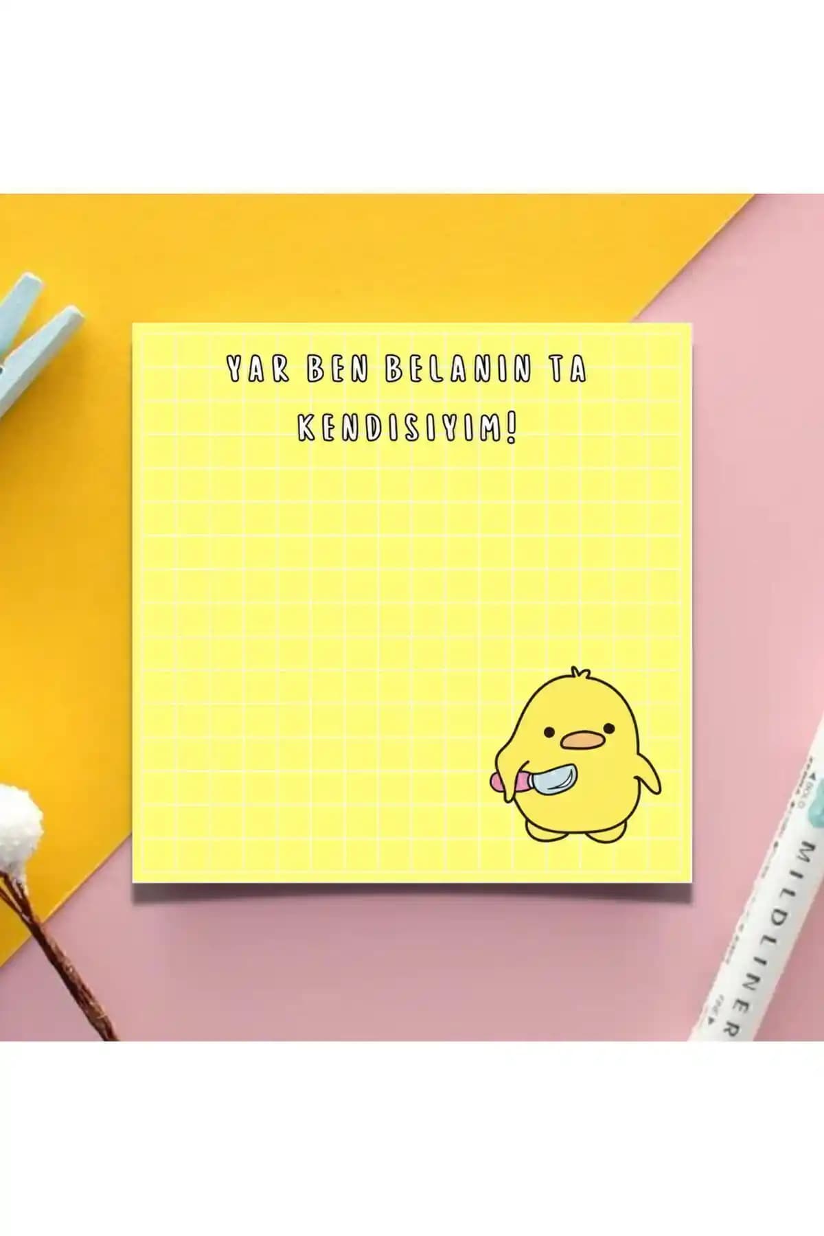 PastelSanat Kareli Civciv Temalı Notepad ile Günlük Notlarınızı Renkli ve Düzenli Tutun