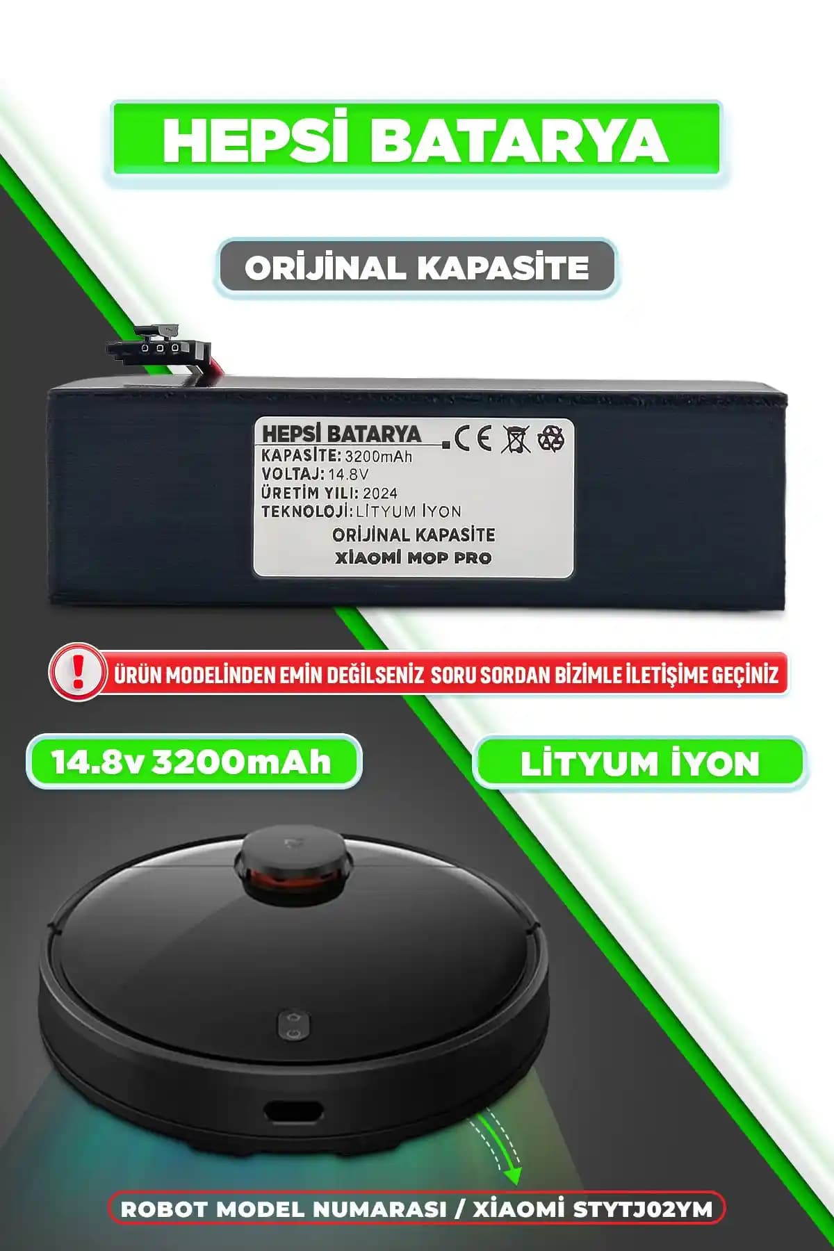 Xiaomi Mi Vacuum Mop Pro Uyumlu Batarya: Yüksek Performans ve Uzun Ömürlü Temizlik Çözümü