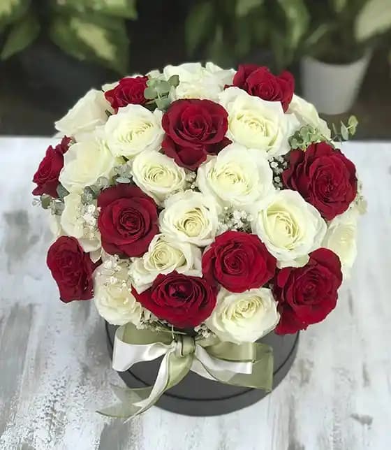 Kırmızı Beyaz Gül ile Dekorasyonda Zarafet ve Duygusallığın Şık Buluşması