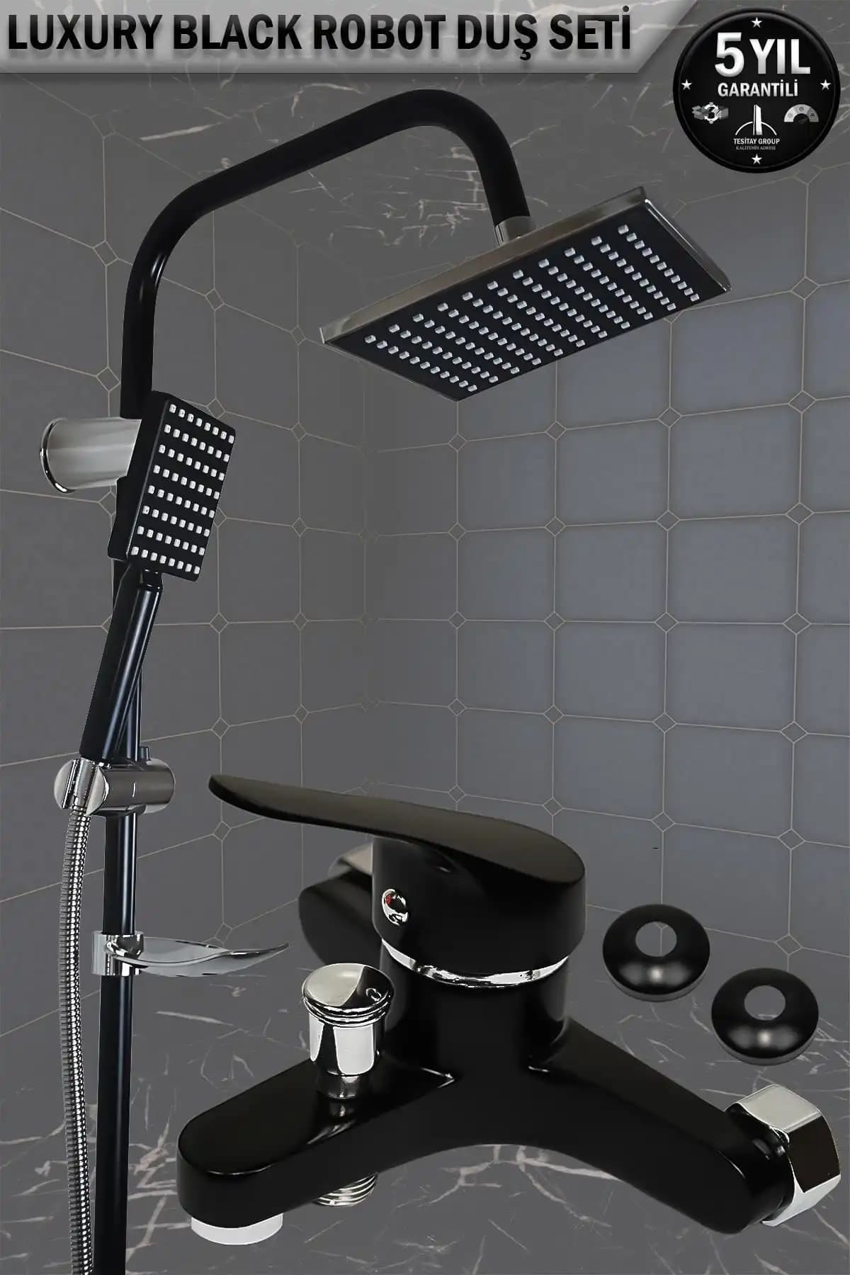 Modern ve Şık Banyo Dekorasyonu İçin Siyah Duş Setleri Seçenekleri ve İpuçları