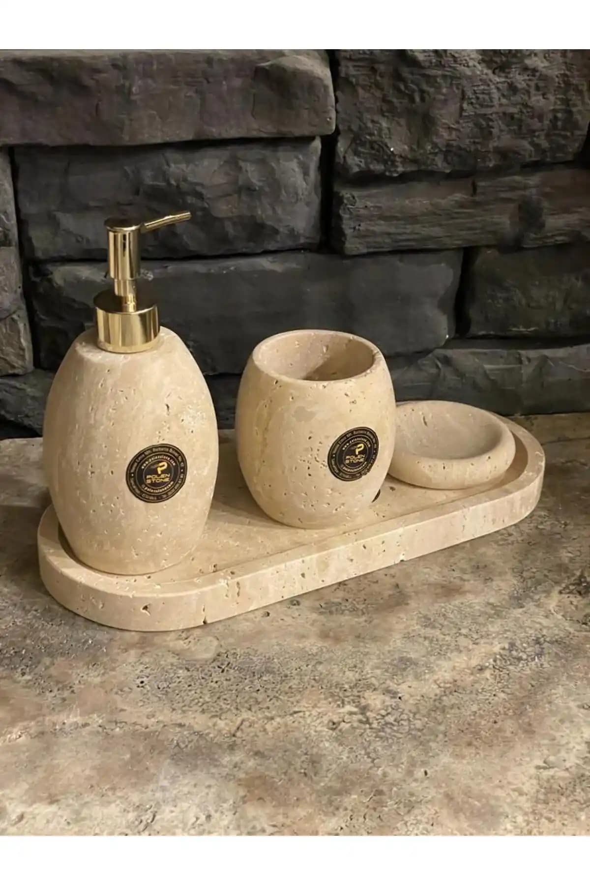 Taş Banyo Setleri ile Banyonuzda Doğal ve Şık Bir Dekorasyon Yaratın