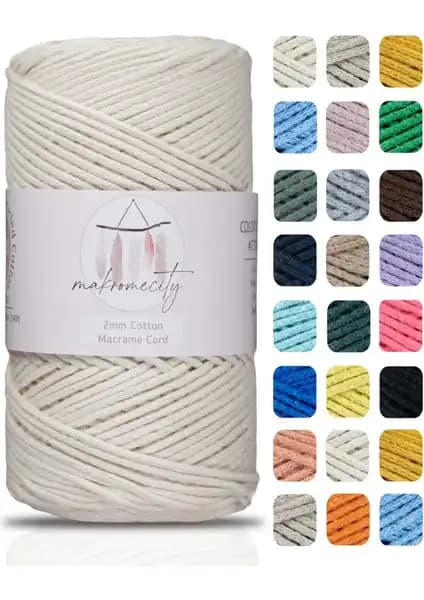 Makromecity Pamuk ve Sensy Polyester Makrome İpi Karşılaştırması 1