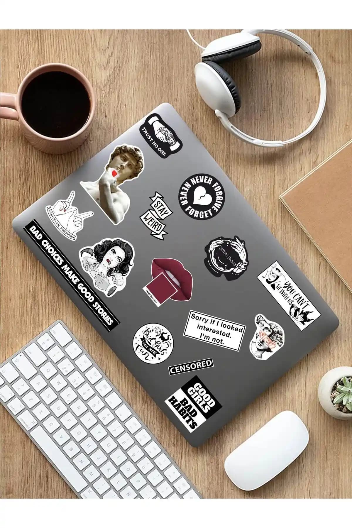 AR Sticker Seti Mental Art Temalı Laptop ve Cihaz Süsleme Ürünleri Türkiye Menşei