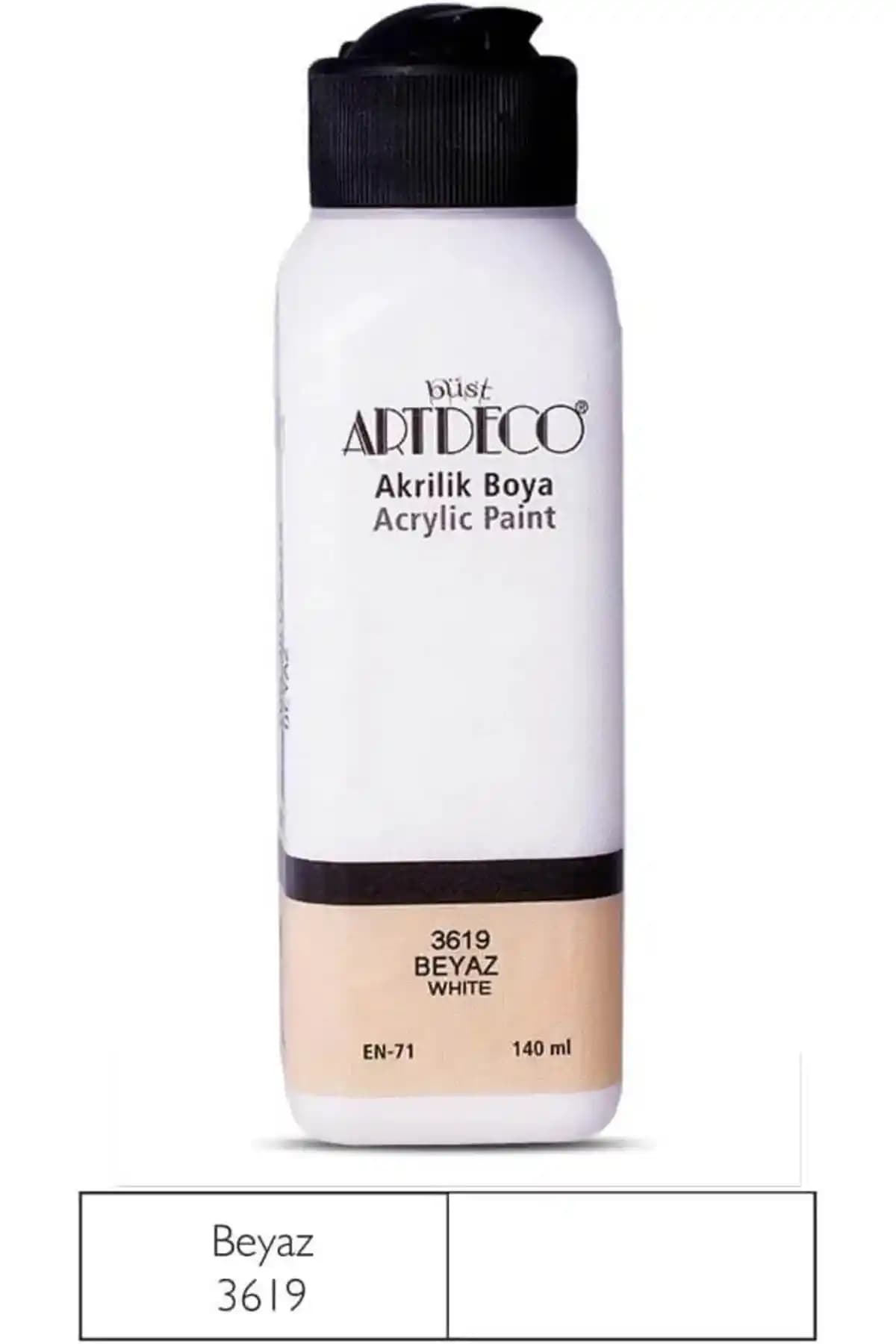 Artdeco Akrilik Boya 140 ml Beyaz - Yüksek Kaliteli ve Güvenli Sanat Malzemesi