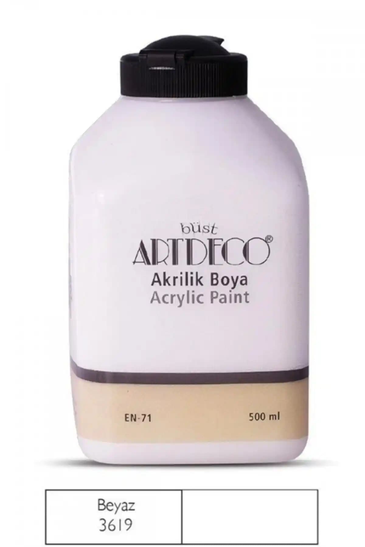 Artdeco Akrilik Boya 500ml Beyaz - Yüksek Kapatıcılık ve Güvenli Kullanım Özellikleri