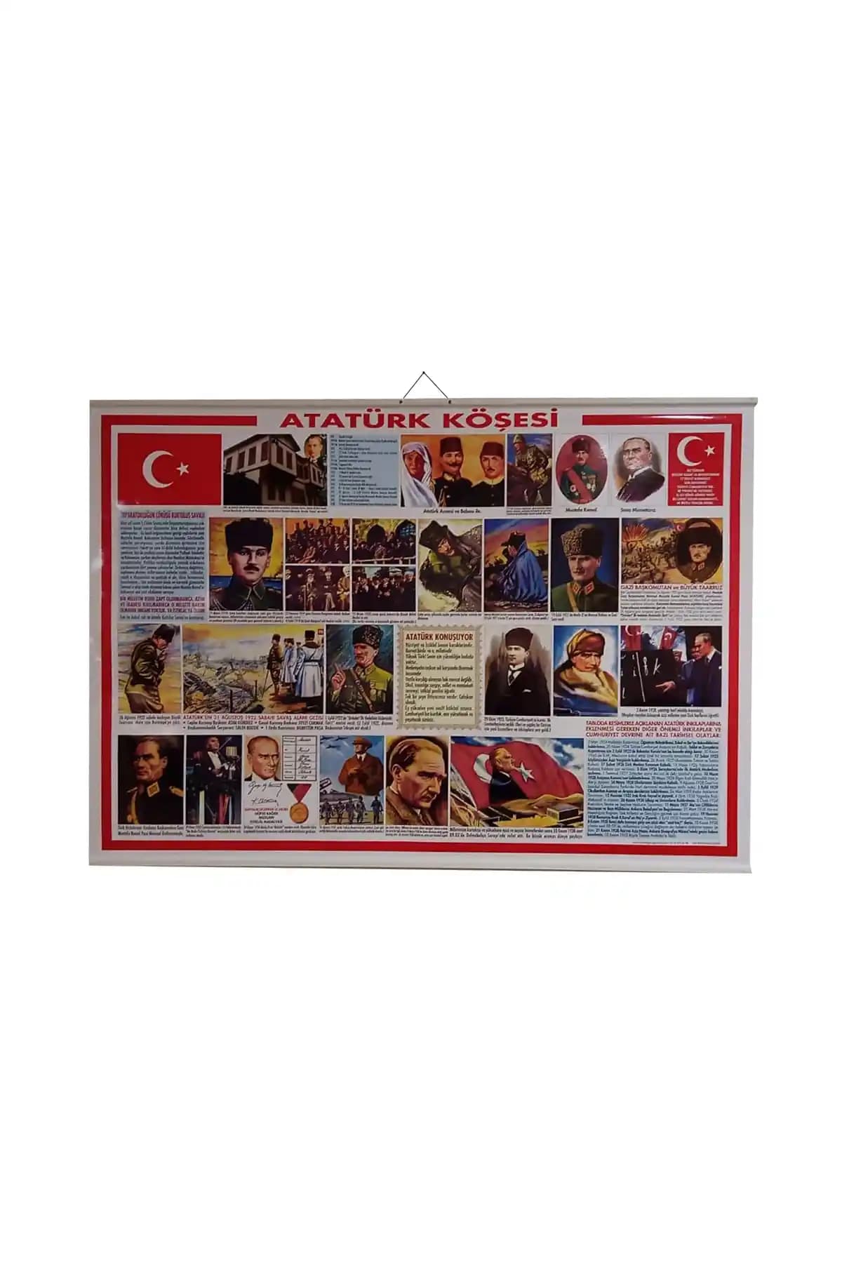 Atatürk Köşesi Levhası 70x100 Cm Estetik ve Dayanıklı Türk Malı Dekoratif Ürün