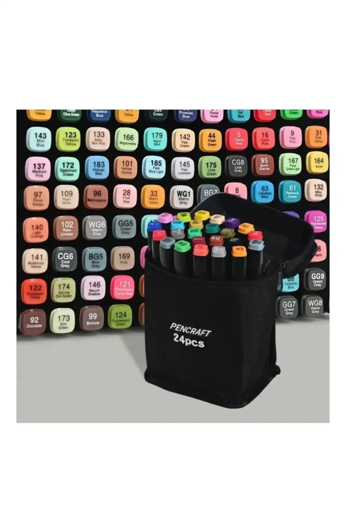 BEYZANA 24’lü Profesyonel Marker Boya Kalem Seti: Yaratıcı Çalışmalar İçin Gelişmiş Malzeme