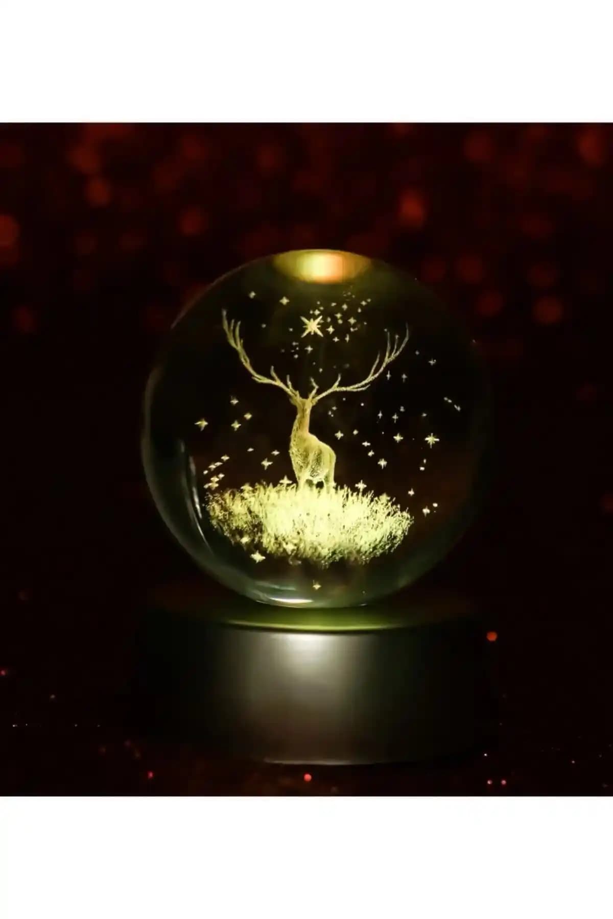 Beyzana 3D Geyikli Işıklı Cam Küre Dekoratif Parça ve Kullanım İpuçları