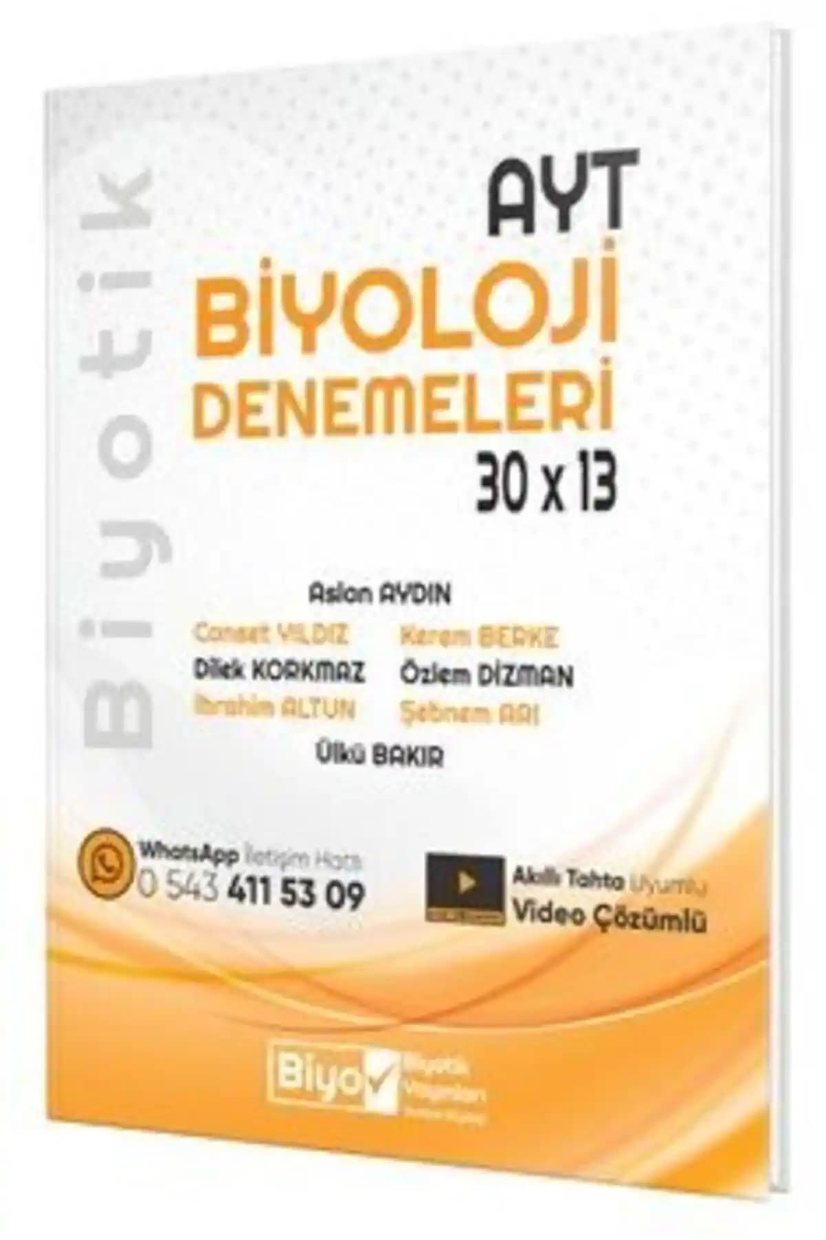Biyotik Yayınları AYT Biyoloji Biyotik 30 x 13 Denemeleri Detaylı İnceleme ve Değerlendirme