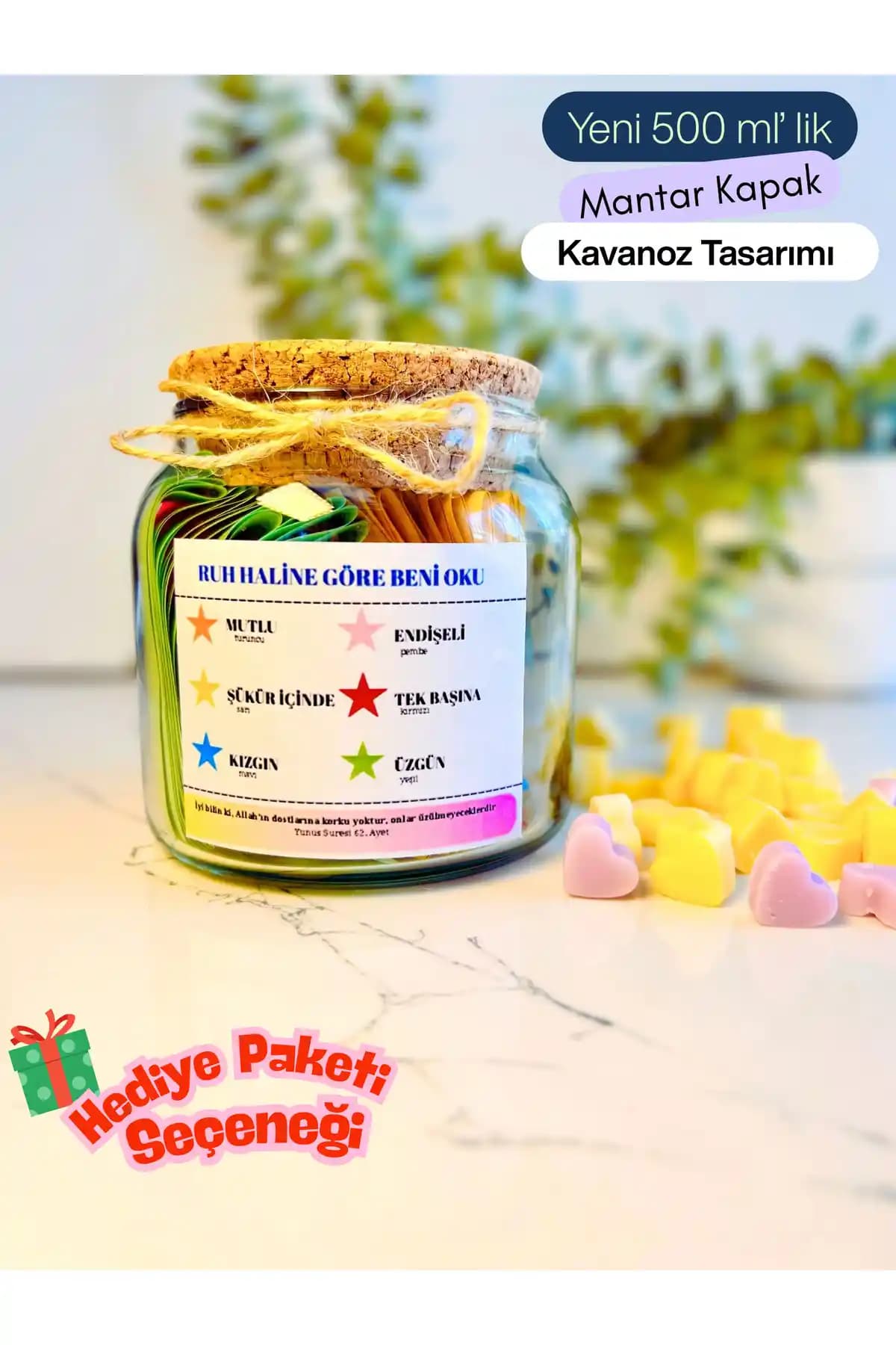 ByBastik 90'lı Ayet Kavanozu: Manevi Değerlerle Dolu Dekoratif Hediye Seçeneği