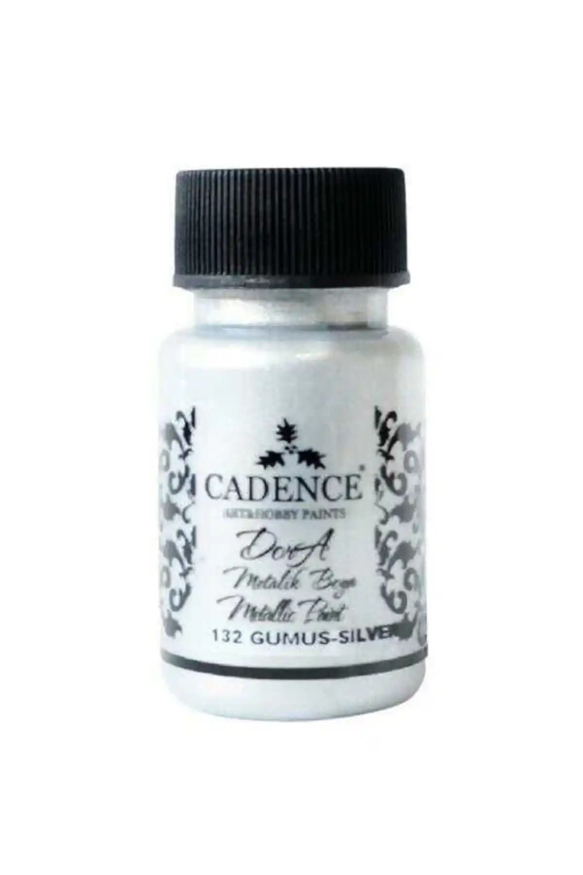 Cadence Dora Metalik Boya 50 ml 132 Silver Parlak ve Estetik Dekoratif Boya Seçeneği