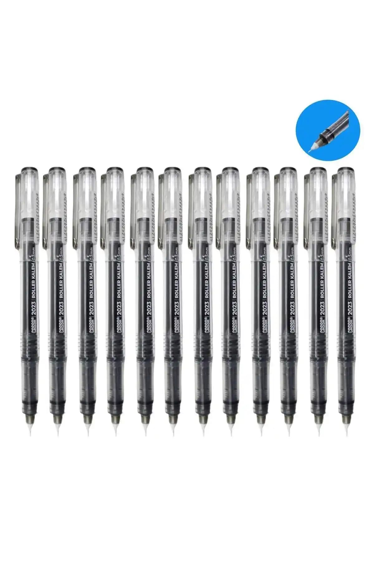 Cassa 2023 İğne Uçlu Roller Kalem 0.5 Siyah Kalite ve Ergonomiyi Bir Arada Sunar