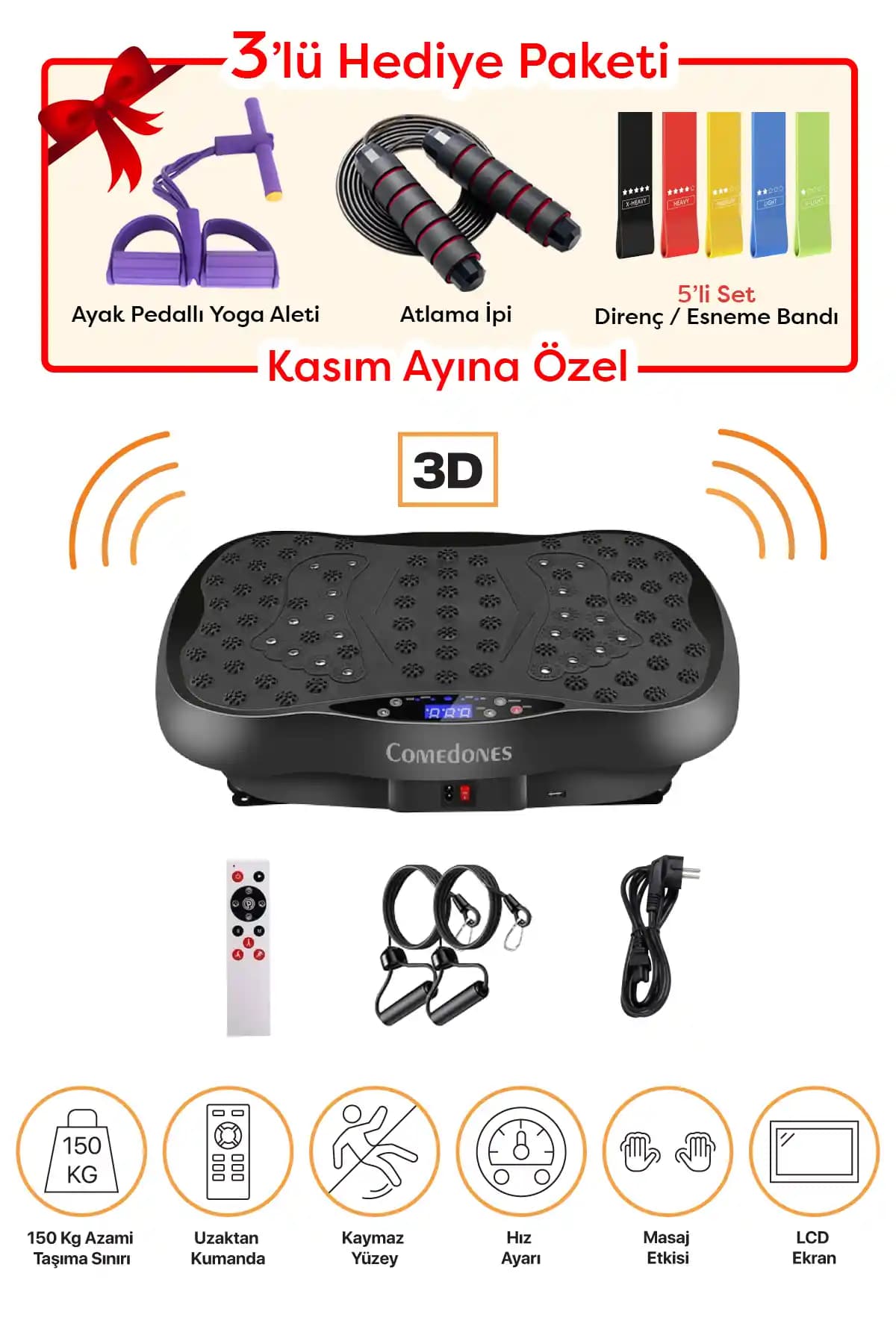 Comedones Titreşimli Egzersiz Aleti: Tüm Vücut İçin Etkili ve Kullanışlı Spor Cihazı