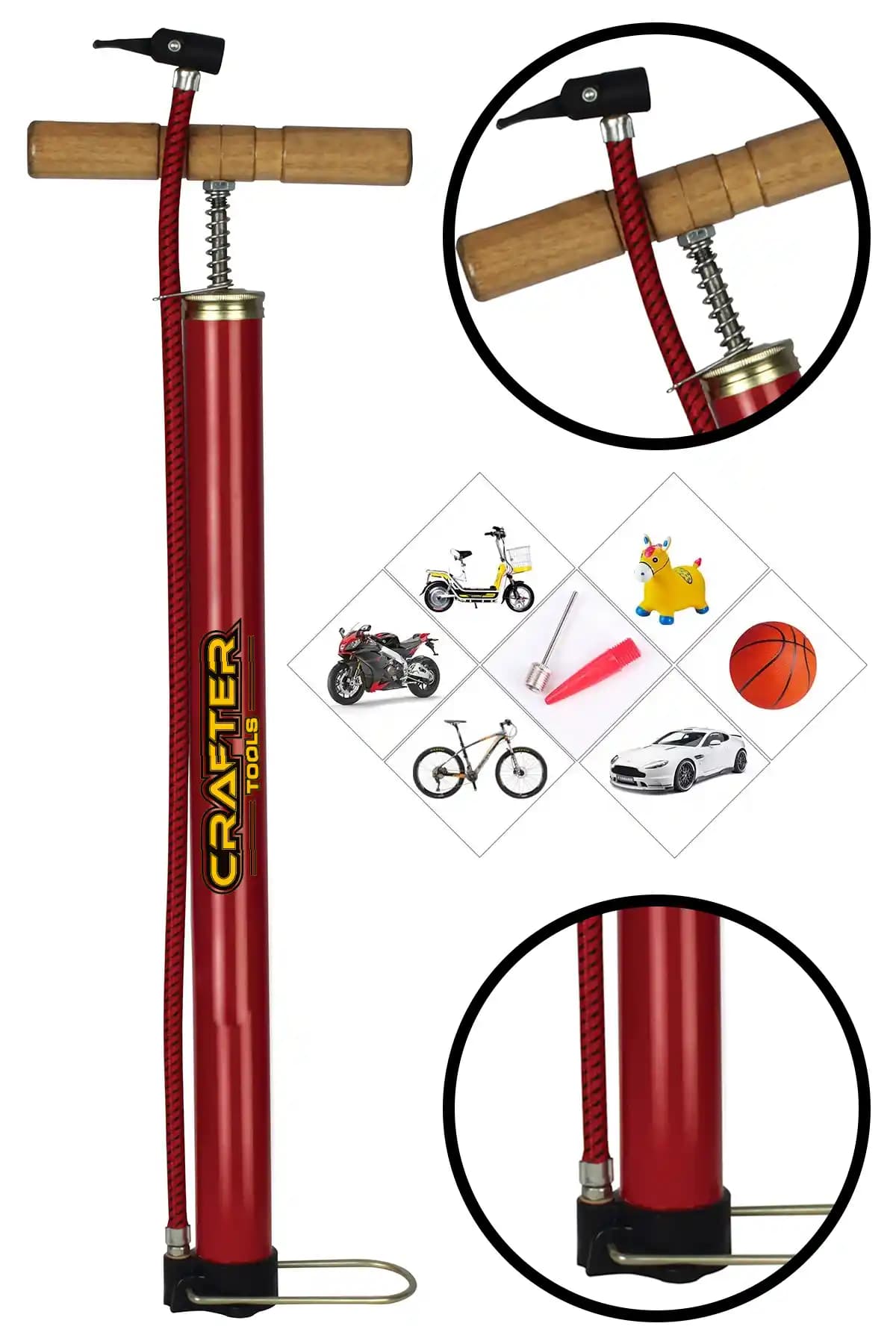 Crafter Alman Bisiklet ve Motor Pompası: Çok Yönlü ve Güçlü Şişirme Çözümü