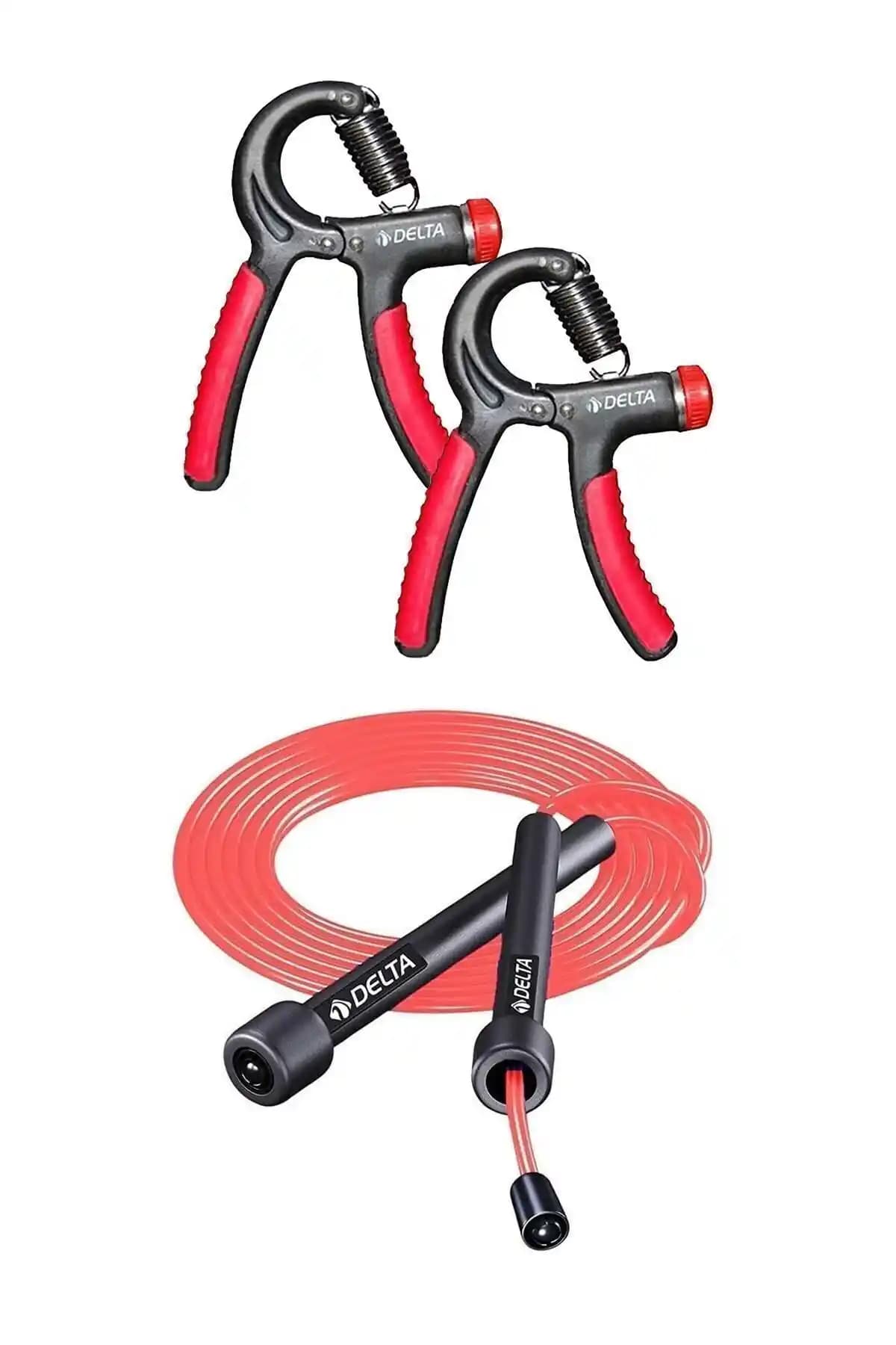 Delta 5-60 Kg Sertlik Ayarlanabilir Dirençli El Yayı ve Atlama İpi Seti