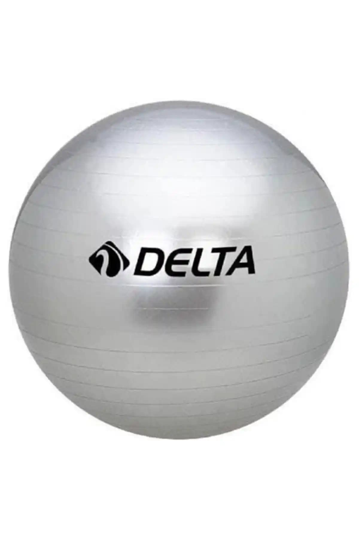 Delta 75 cm Deluxe Gümüş Pilates Topu Sağlıklı Yaşam ve Egzersiz İçin Uygun