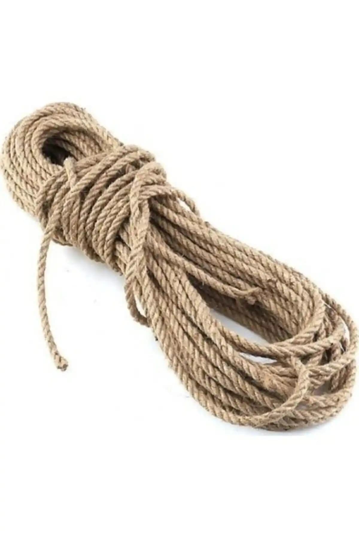 Doğal ve Dayanıklı 6mm 25 Mt Jüt Halat Dekorasyon ve Hobi Çalışmaları İçin Uygun