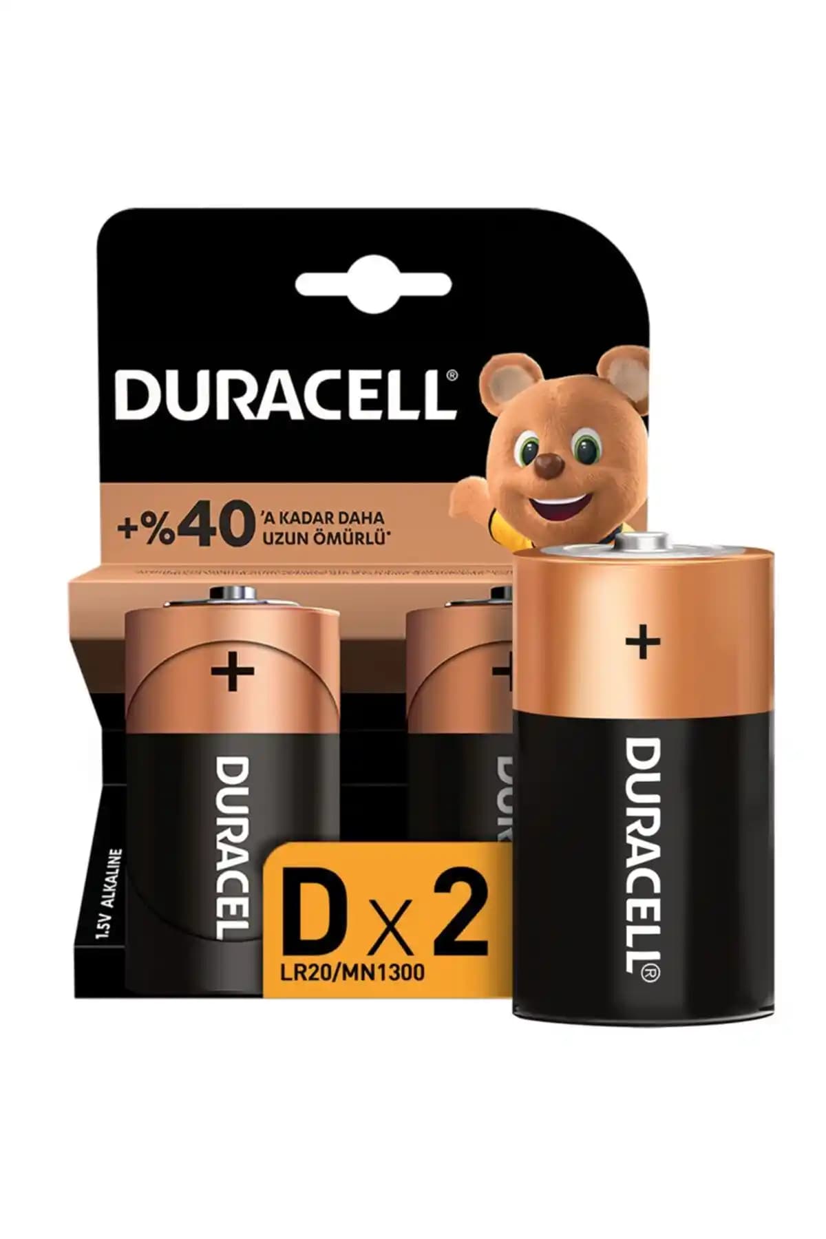 Duracell D Büyük Pil 2'li Güç ve Güvenilirlik Sunan Uzun Ömürlü 9V Pil