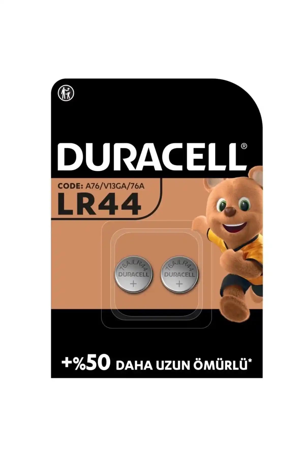 Duracell LR44 Özel Alkalin Düğme Pil 2'li Paket Güvenilir ve Uzun Ömürlü Performans